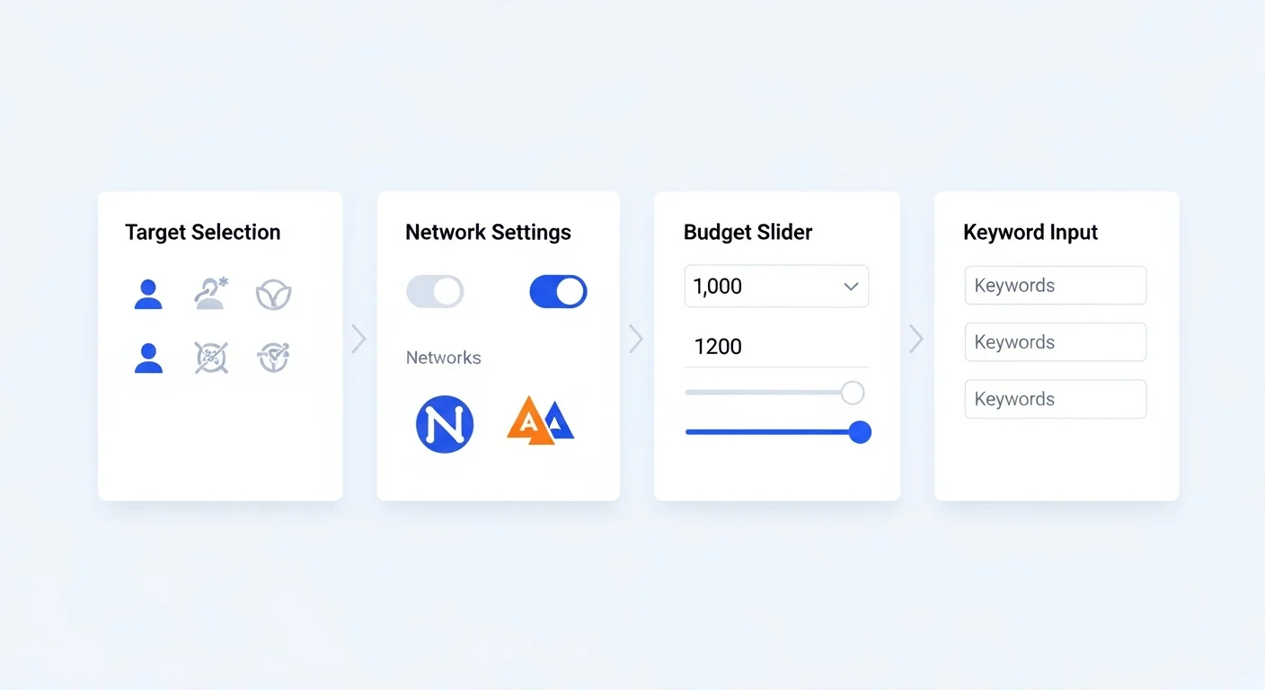 Google Ads 搜索广告系列创建设置界面